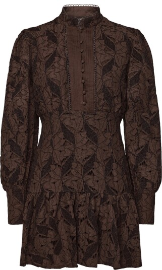Bardot Remy Mini Lace Dress   Brown   42