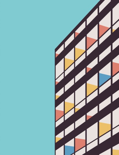 Plakat Geometrisk Byggdesign Plakat Geometrisk Byggdesign
