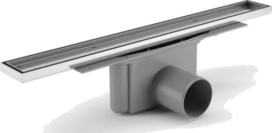 Purus Line Sideutløp Gulvsluk 1000mm Ø75 mm - Rustfritt Stål