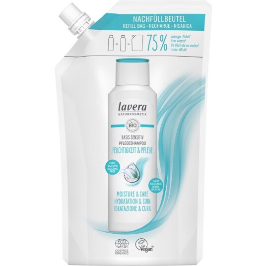 Lavera Basis Sensitiv Moisture & Care shampoo refill bag 500 ml Lavera Basis Sensitiv Moisture & Care shampoo refill bag 500 ml