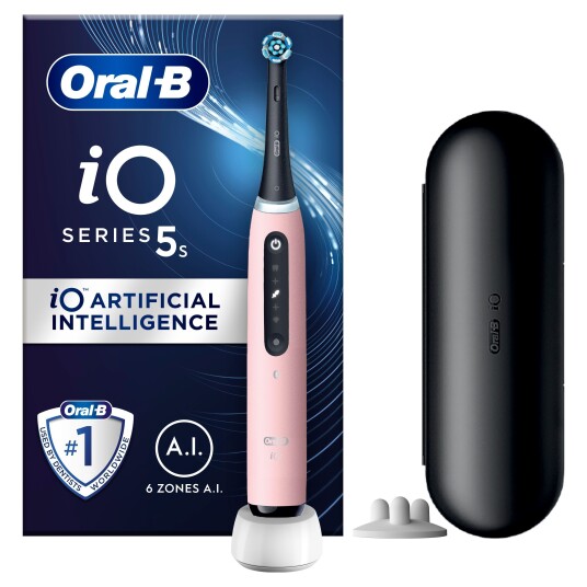 Oral-B iO5s Elektrisk Tannbørste med Bluetooth og Magnetisk Teknologi - Blush Pink Oral-B iO5s Elektrisk Tannbørste med Bluetooth og Magnetisk Teknologi - Blush Pink