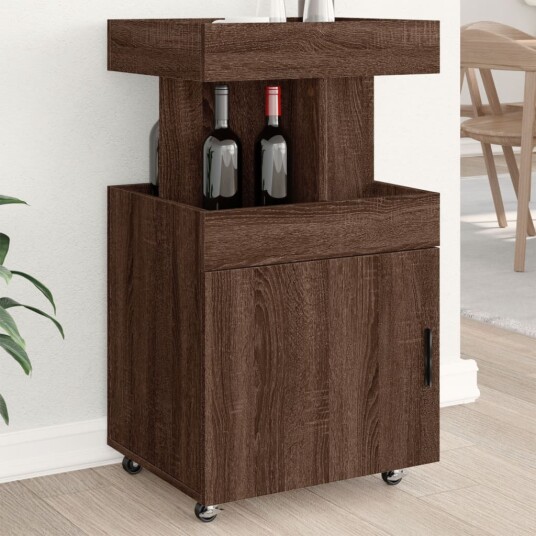 Bartralle brun eik 50x41x89 cm konstruert tre