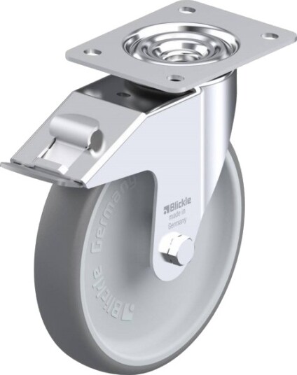 Blickle 741817 Le-Tpa 200G-Fi Styrehjul Med Bremse Hjuldiameter 200 Mm Bæreevne (Maks.) 250 Kg 1 Stk