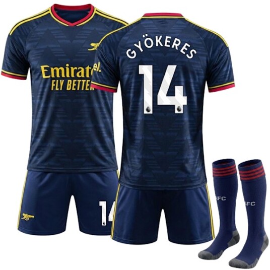 26 27 Arsenal Bortedrakt Barn Voksen Fotballtrøye Nr. 14 Gyökeres
