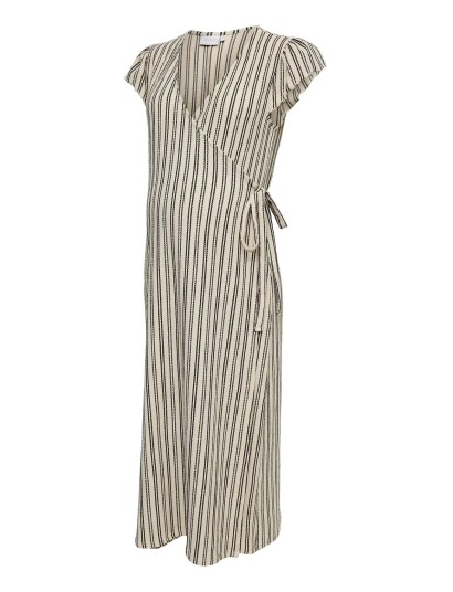 Mamalicious Mldiana Tess Cap Wrap Jrs Midi Dress 2F   Cream   XXL