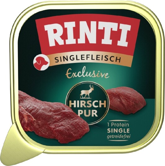 Rinti Våtfôr Single Meat Exclusive Hjort 10 X 150 G