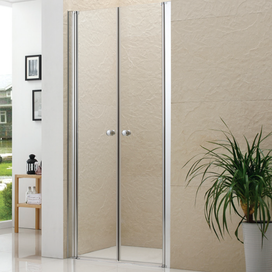 CELESTE DOBBEL NISJEDØR 5MM 85-90X190 CM M/ SIKKERHETSFOLIE, KROM