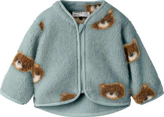 Name It Fleecejakke Teddy NbmOrlaj Avgrunn m. Bamser Name It 56 Fleecejakke Blå Brun Turkis