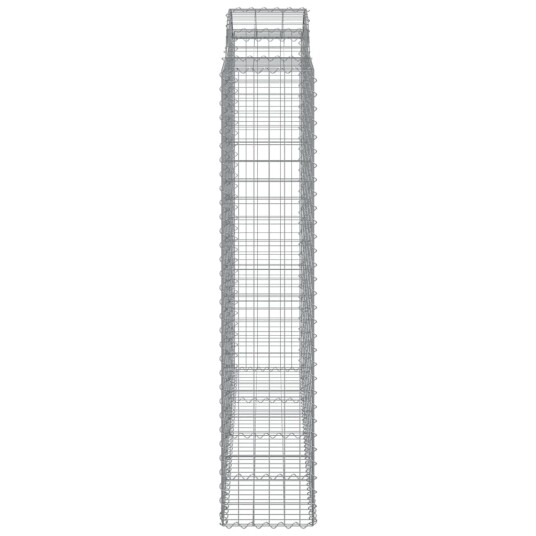 Gabionkurver buede 10 stk 200x50x200/220 cm galvanisert jern Gabionkurver buede 10 stk 200x50x200/220 cm galvanisert jern