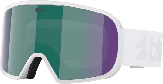 Bliz G002S Skibriller Hvit Retro med Grønn Linse Bliz G002S Skibriller Hvit Retro med Grønn Linse