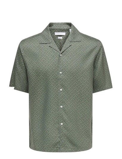 ONLY & SONS Onsperu Relax Ss Shirt Frml - Green - M ONLY & SONS Onsperu Relax Ss Shirt Frml - Green - M