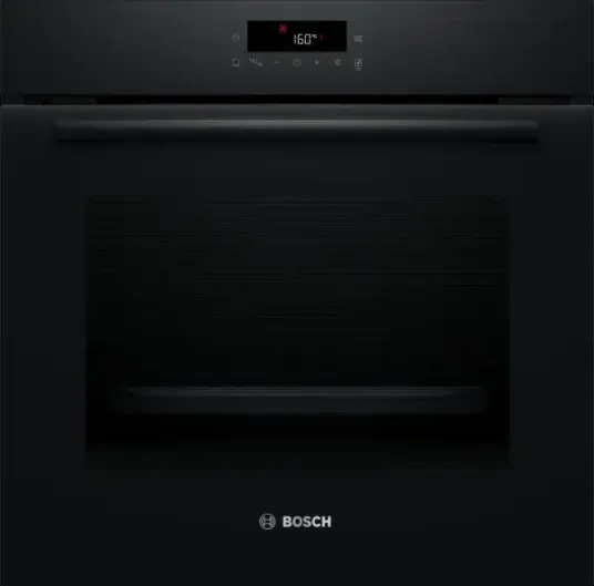 Bosch Serie 2 Elektrisk Stekeovn 71L Vifteaktivert Svart HBA571BB4 Bosch Serie 2 Elektrisk Stekeovn 71L Vifteaktivert Svart HBA571BB4