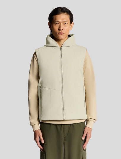 Lyle & Scott Quilted Shell Gilet - Beige - L