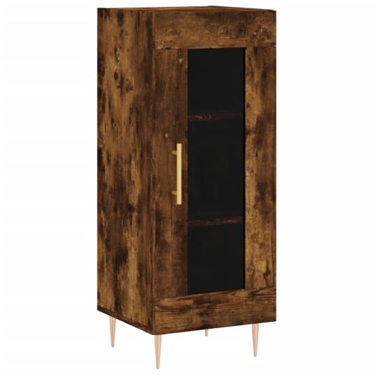 vidaXL Highboard røkt eik 34,5x34x180 cm konstruert tre 8720845484606