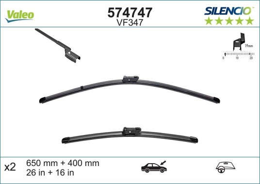 Viskerblad VALEO 574747 Viskerblad VALEO 574747