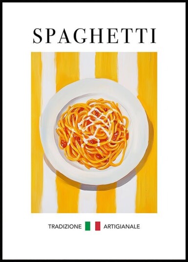 Spaghetti Poster Plakat / 30x40cm