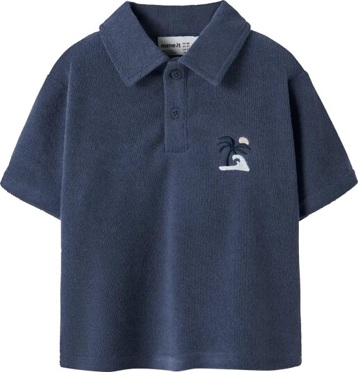 Name It Nmmjared Kortermet Polo med Broderi Navy 116