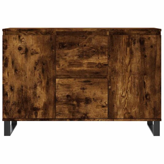 vidaXL Skjenk røkt eik 104x35x70 cm konstruert tre