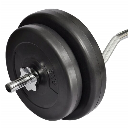 vidaXL Curl-stang med vekter 30 kg