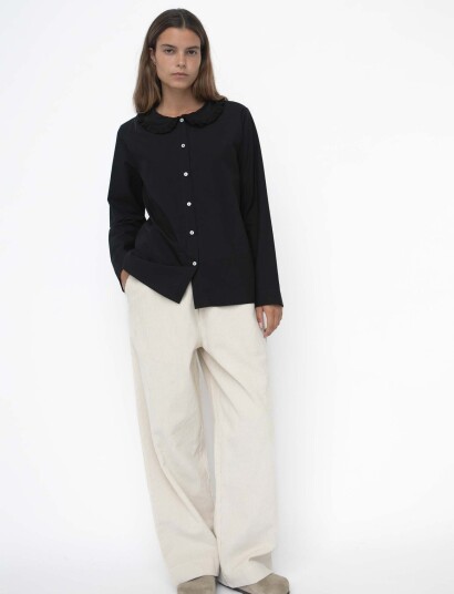 STUDIO FEDER Petra Shirt Lace Black S
