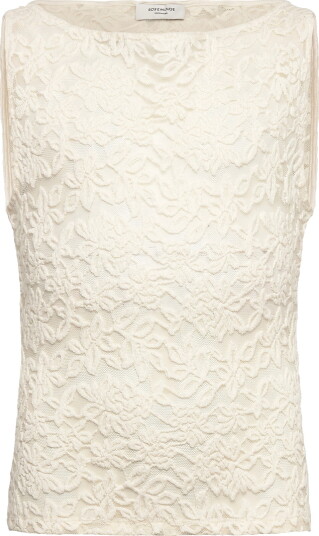 Rosemunde Kids Rkdelicia Lace Sl Boatneck Top   Cream   152