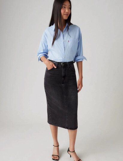 Levi"s® Hr Back Slit Skirt Wandering S - Black - 24