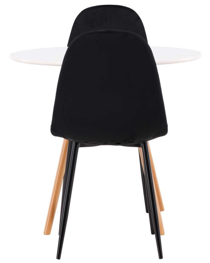 Venture Design Danburi & Polar spisegruppe Svart/hvit 2 stoler & bord 60 cm
