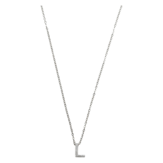 Timi of Sweden Viola Letter Necklace Stainless Steel Silver L
