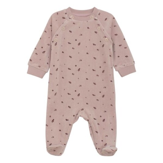 Fixoni Romper Ls Velour - Pink - 74