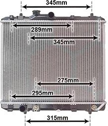 Radiator, motorkjøling VAN WEZEL 52002112