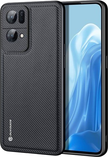 Dux Ducis Fino Case Cover Covered with Nylon Material Oppo Reno7 Pro 5G Black