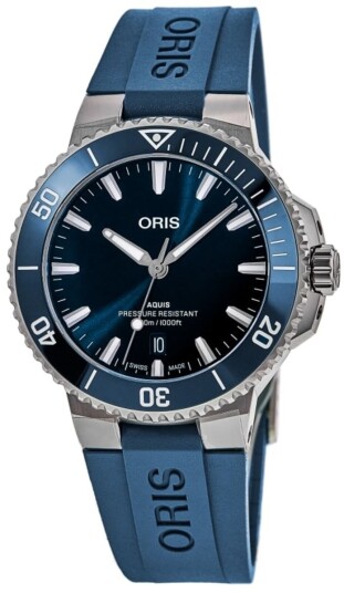 Oris Herreklokke 01 733 7789 4135 07 4 23 35FC Aquis Blå/Gummi