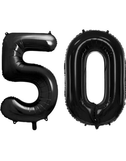 50 år ballonger 86 cm svart