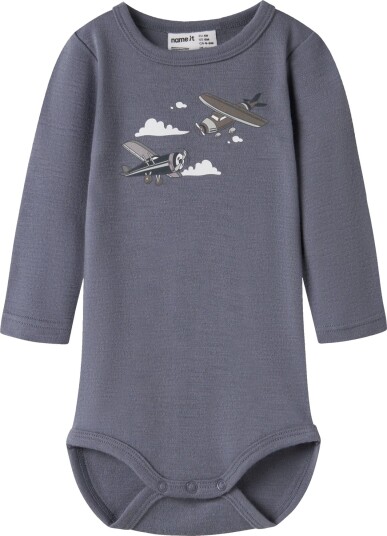 Name It Willitus Wool Long Sleeve Body Blå 62