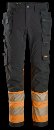 Snickers Workwear 6231 Midjebukse Svart Oransje 