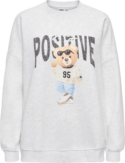 ONLY Onlbila L/S Bear O Neck Swt Grey S