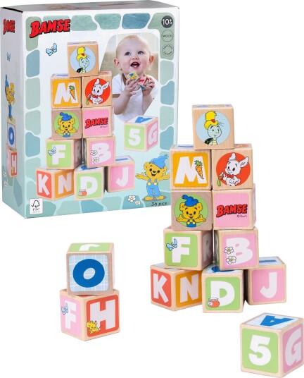 Micki Leksaker Bamse Bokstavsklossar 36 St Beige Micki Leksaker Bamse Bokstavsklossar 36 St Beige