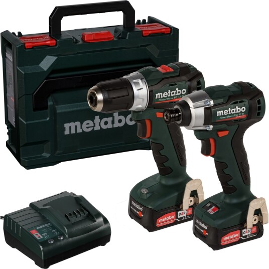 Metabo Maskinsett BS 12 BL + PowerMaxxx SSD 12 BL Med Batteri (12 v)