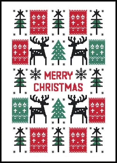Merry Christmas Poster Plakat / 70x100cm