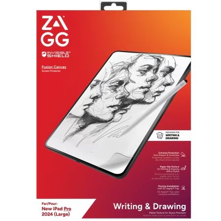 ZAGG InvisibleShield Fusion Canvas Antibacterial Protective Film Imitating Paper for iPad Pro 13" 2024 ZAGG InvisibleShield Fusion Canvas Antibacterial Protective Film Imitating Paper for iPad Pro 13" 2024