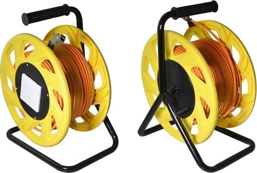 Helos Kabeltrommel Netzwerk Kabel Cat 7A Bil Oransje/Gelb 50,0M