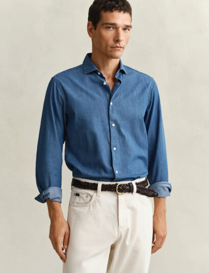 GANT Reg Indigo Twill Shirt Blue XXXL GANT Reg Indigo Twill Shirt Blue XXXL
