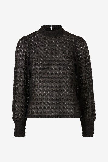 JDY - Blondetopp jdyAvery L/S Lace Top Jrs - Svart