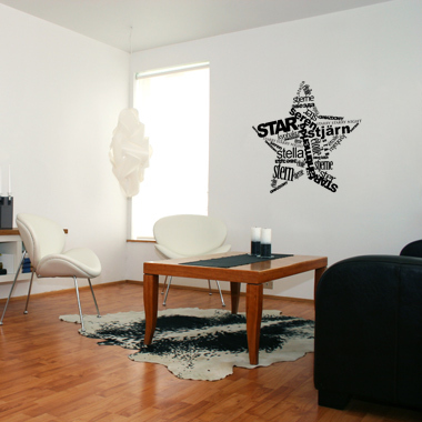 Star wallsticker av Diana Lovring, 95x95 cm Star wallsticker av Diana Lovring, 95x95 cm