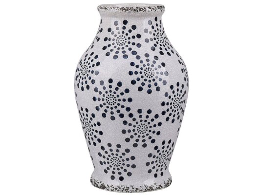 Beliani Vase 25 Cm Hvit/blå Nemea