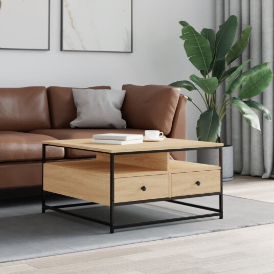Salongbord sonoma eik 80x80x45 cm konstruert tre 8721012124516