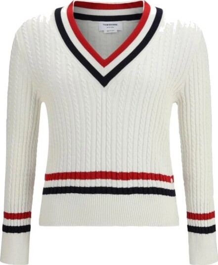 Thom Browne Herre Strikkevarer Hvit M,