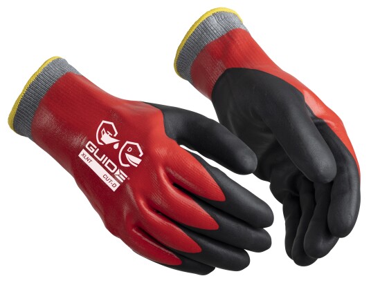 Guide Gloves 9508 Hanske nitril dip kuttbeskyttelse D oljegrep 7 Klær