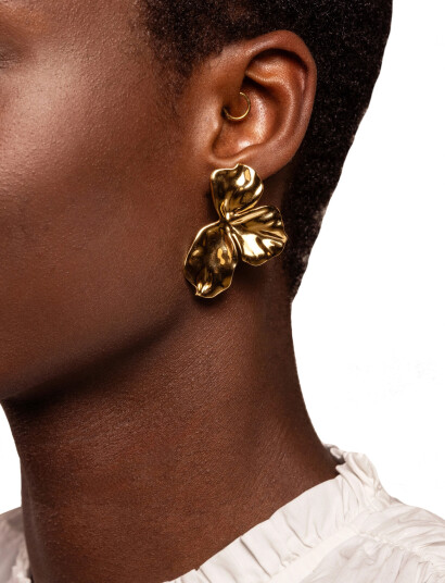 My Jewellery Earstud Half Flower Gold ONE SIZE