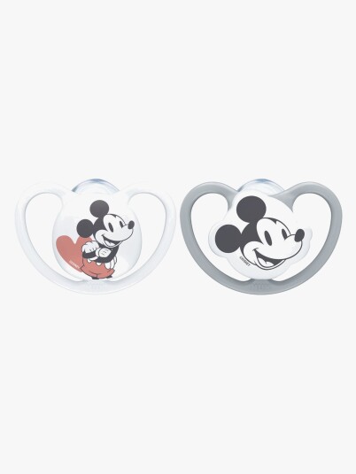Nuk Space Pacifier Mickey Grey/White Size 6 18 Months Nuk Space Pacifier Mickey Grey/White Size 6 18 Months